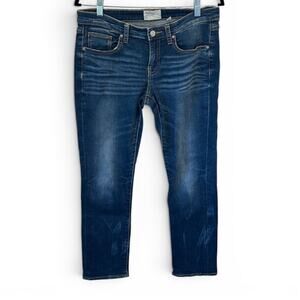 BKE Stella Cropped Straight Jeans Blue Denim Size 29